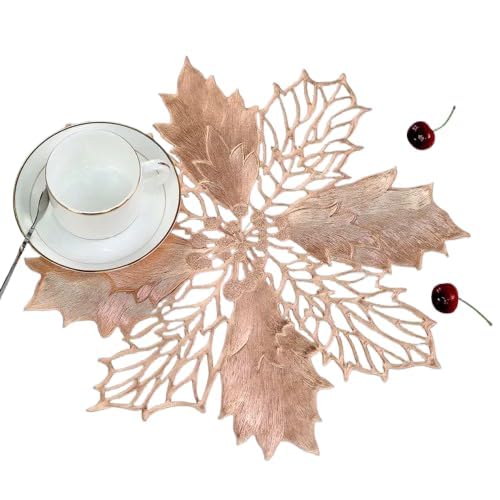 Image of Dakshya Industries Washable Decorative Dining Table Placemat Single Piece (Copper)