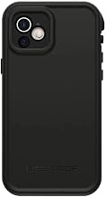 LifeProof Fre Case for iPhone 12, Waterproof (IP68), Shockproof, Dirtproof, Drop Proof to 2 Meters, Sleek and Slim Protective Case with Built in Screen Protector, Black
