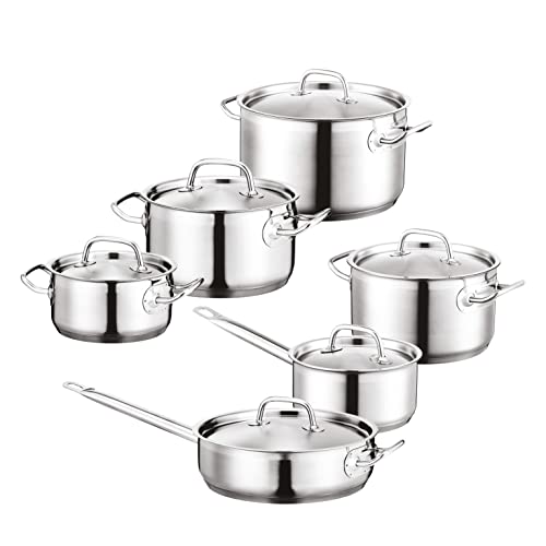 Berghoff - Batería de Cocina (Acero Inoxidable), Color Plateado