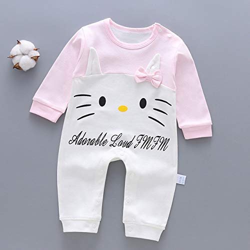 Baby Girl Infant Romper Baby Cartoon Cat Outfit Jumpsuit Clothe set Long Sleeve Soft Dress Sleepsuit Onesies Body Suit Full Sleeve Gift Set 9 to 12 Months