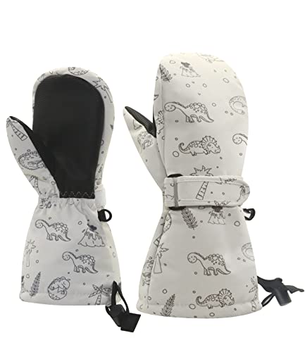 JANGANNSA Baby Handschuhe Dinosaurier Winter Kinder Fäustlinge Baby Junge Mädchen Wasserdicht Gloves Unisex Outdoor Handschuhe Skihandschuhe 1-4 Jahre Cover