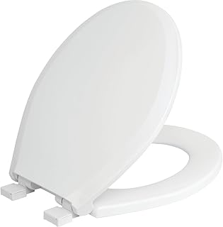 Mansfield Round Closed Front White Plastic Deluxe Toilet Seat - 1 Each