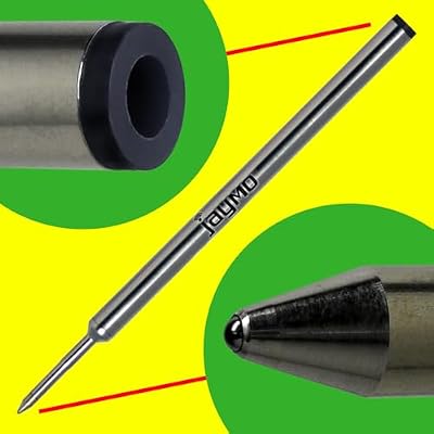 Jaymo Replacement for Cross Selectip 8523 - Measures 4.375 in / 111 mm Long - Gel Rolling Ball Pen Refill - 12 Black