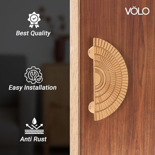 Image of VOLO Main Door Handle - Heavy Duty Pull Handle for Wooden & Glass Doors in Home, Office & Hotel Use (Model: S-626) - Pack of 1 Set (Rose Gold - 96MM)