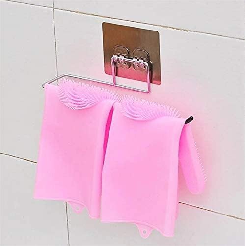 Swadhin Stainless Steel Self Adhesive Magic Sticker Towel Holder Ring for Bathroom Hand Towel Napkin Hanging Holder Modern Kitchen Towel Hanger Wall Mount Toilet Paper Holder Tissue Paper Stand 1