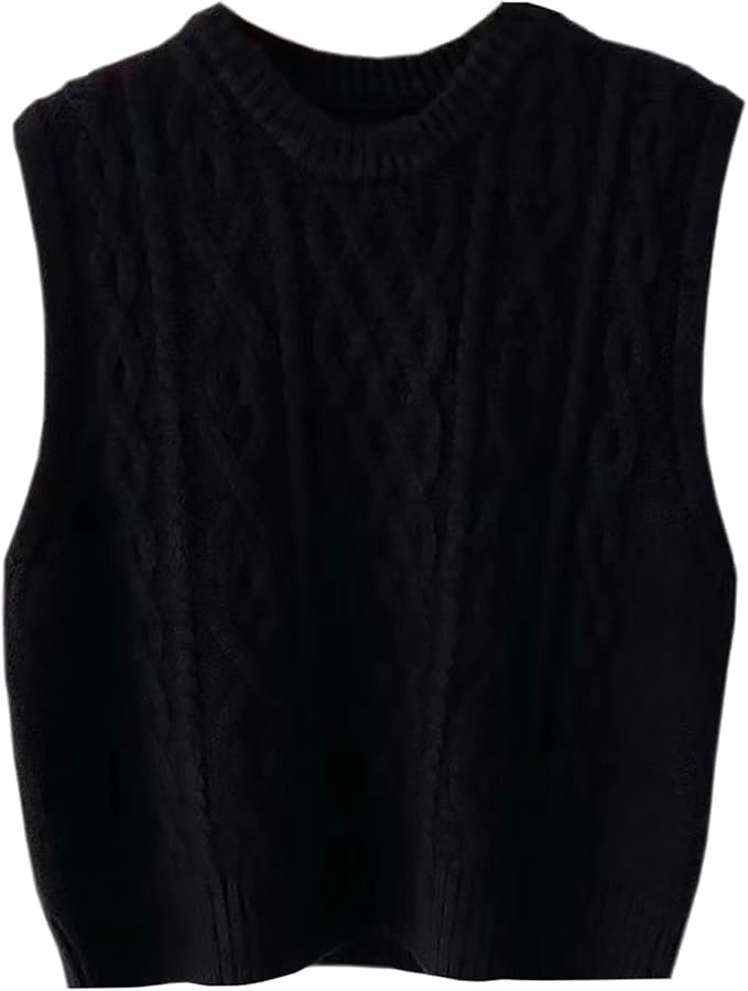 Joe Wenko Womens Cable Knit Sleeveless Sweater Vests3