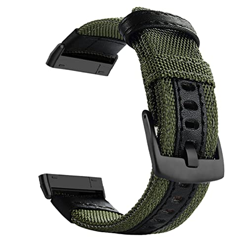 Abanen Nylon Military Watch Bands for Fitbit Versa 4 / Sense 2, Upgraded Connectors with Breathable Woven Fabric Durable Wristband Strap Compatible with Fitbit Versa 3 / Sense (Green)