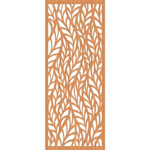 Image of Ortonville Decorative Pierced Fretwork Wood Wall Panels, 19 3 /8 inchW x 49 3 /8 inchH x 3 /8 inchT, Cherry