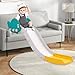 Kids Sofa Slide, Climbing Slide for Bed, Playing Home Toy Easy to Assemble The Lengthen Board Playset for Having Fun for Boys and Girls (Fish-Yellow)