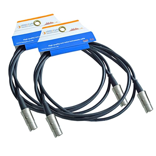 Câble MIDI mâle avec connecteurs robustes de 2 mètres pack double keepdrum
