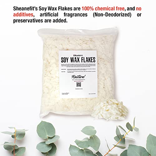 Sheanefit Soy Wax Flakes - Easy To Melt Flakes, Seals In Moisture, Diy Candle Making, Diy Skin Moisturizer, Skin Balms (3 Lb) #TOP1