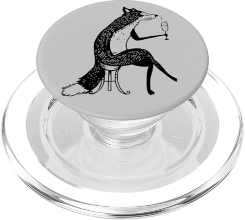 Fox lève une coupe de champagne mousseux et fait éclater le champagne PopSockets PopGrip pour MagSafe