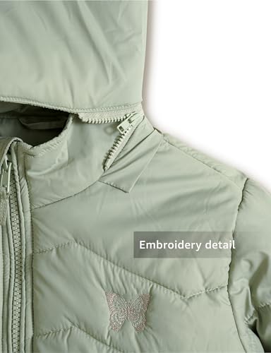 Image of Amazon Brand - Symbol Girls Girls Quilted Winter Jacket with Detachable Hood | Age 2-12 Years