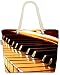 VOID Klavier Piano Tastatur Strandtasche Shopper 58x38x16cm 23L XXL Einkaufstasche Tasche Reisetasche Beach Bag