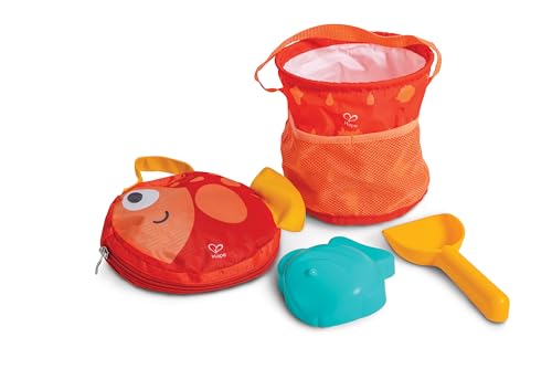 Hape Faltbares Strand-Spielset - mit Eimer, Schaufel und Sandförmchen,...