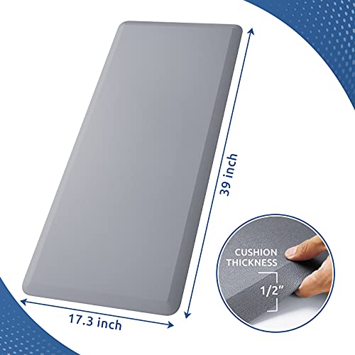 Image of Kitchen Mat Cushioned Anti Fatigue Rug Standing and Comfort Floor Mats | Water-Resistant, Non-Slip, Easy to Clean Comfort Floor Mat for Kitchen, Sink & Office, Multiple Colors & Sizes, 17.3 inchx39 inch