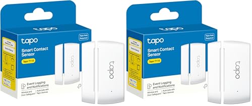 Tapo T110 Smart Door Alarm, Window Door Alarm Sensor with Real-Time Monitoring, Instant Notifications, Smart Home Automation, Battery Included, Hub Required, Works with Tapo Devices Alexa Google Home