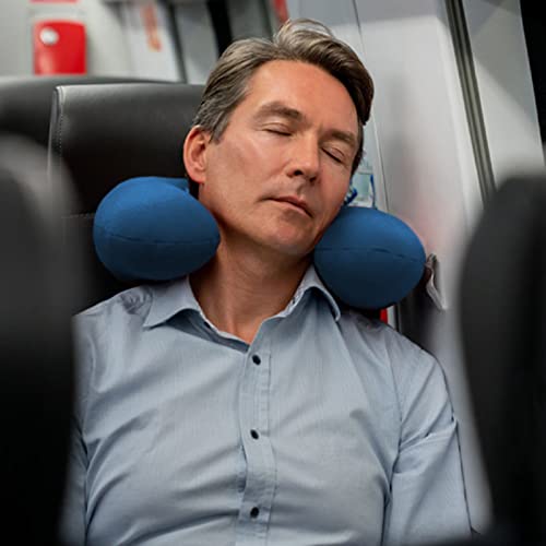 RAILONCH Cuscino da viaggio per bambini, cuscino da viaggio con maschera per dormire, cuscino per il collo, cuscino da viaggio, per bambini e adulti, viaggio in auto, aereo, treno (B