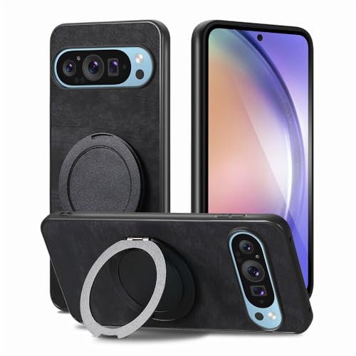 Étui compatible avec Google Pixel 9 anti-rayures silicone cuir rigide noir