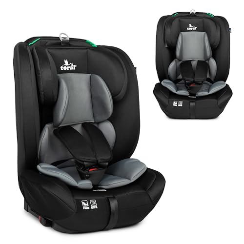 toral Silla Coche isofix 9-36 kg i-Size R129 – Arnés 5 puntos, reposacabezas ajustable – Silla Coche Bebe 76 a 150 isofix – Seguridad evolutiva para niños en trayectos y viajes – Modelo Silverstone+