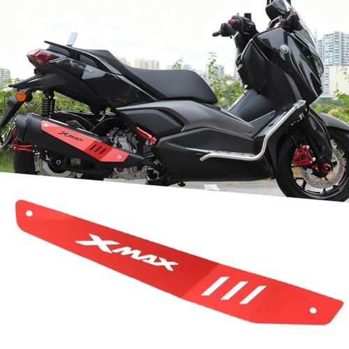 XMAX 300 CNC Exhaust Heat Shield Aluminum Cover Red