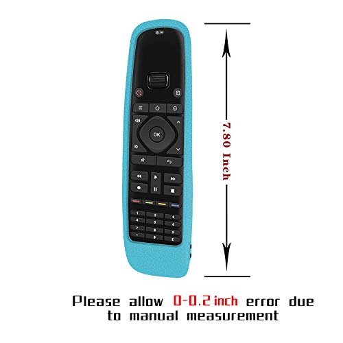 Protective Silicone Remote Case For Sofabaton U1 Universal Remote Control, Bluetooth Harmony Remote Shockproof Washable Skin-Friendly Remote Control Cover With Loop (Glow In Dark Blue) #TOP5