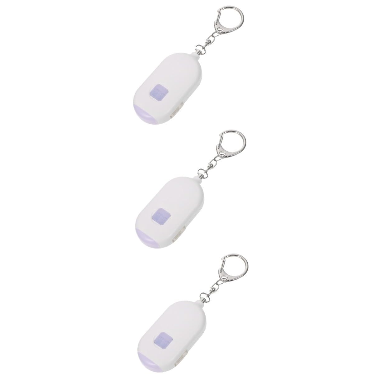 Mikikit 3pezzi Led Flashlight with Emergency Alarm for Personal Mini Self- Keychain for Women and Workers Packaging
