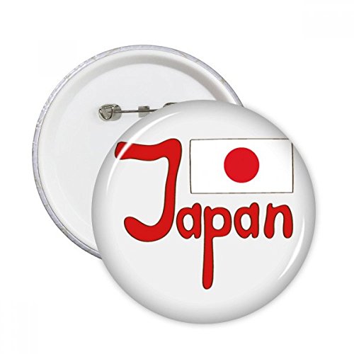 Badge Japon rond avec motif drapeau national rouge pour la décoration de vêtements