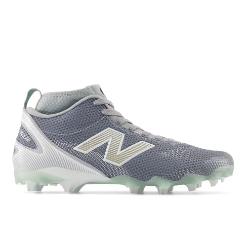 New Balance Men's FreezeLX V5 Lacrosse Shoe, Grey/White, 8 M