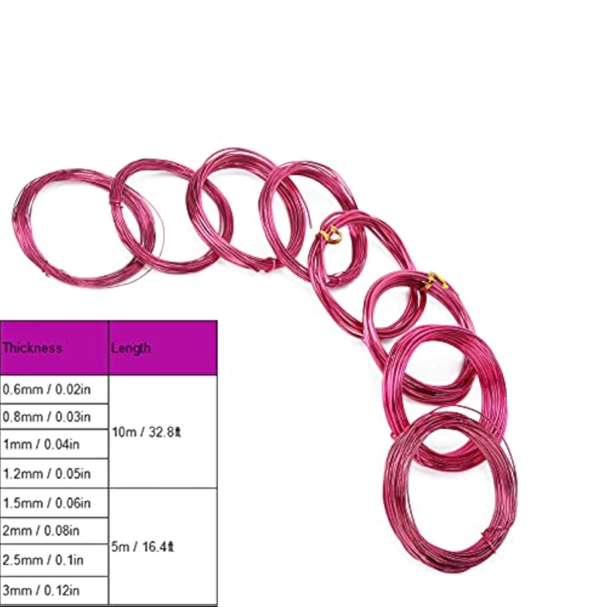 Aluminum Craft Wire for DIY Handicrafts, Durable & Easy to Bend