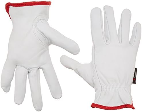MCR Safety 3611M Memphis Premium Grain Goatskin Drivers Glove Pair with Keystone Thumb, White, Medium image 4