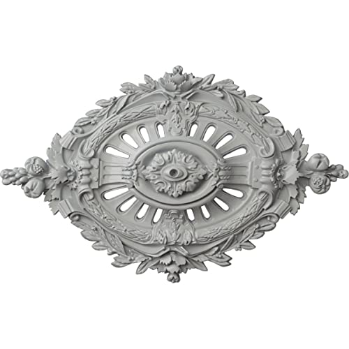 Ekena Millwork CM35X22ANFRF Antonio Ceiling Medallion, Frost, 35 7/8"W x 22 1/2"H x 4 3/8"P