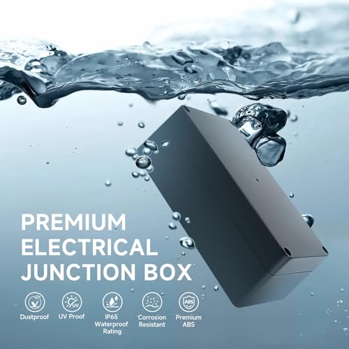 2 Stück Abzweigdose Wasserdicht, Verteilerdose Außen Wasserdicht, IP65 Abzweigdose Außen mit 8 Kabelverschraubung, Wasserdichte Kabelbox mit Schraubendreher, für Elektroinstallatione(158×90×60 mm)