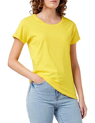 Image of Fruit of the Loom Women's Valueweight Short Sleeve T-Shirt, Fluorescent Yellow, 12 (Manufacturer Size:Medium)