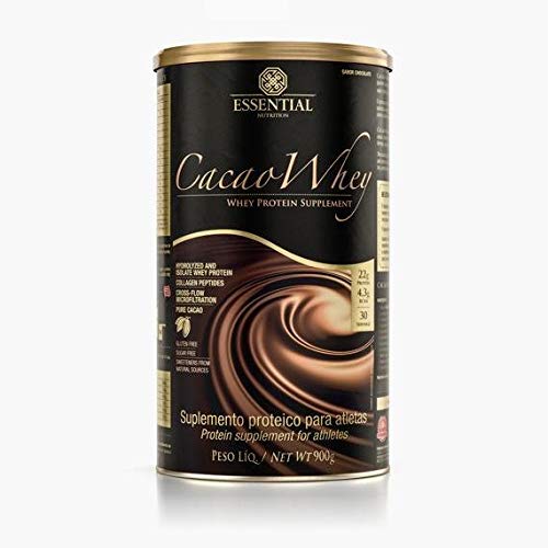 Cacao Whey Lata 30 Doses + 3 Amostras Exclusivas Essential Nutrition