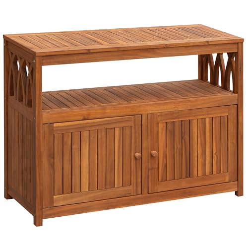 Flamaker Acacia Wood Outdoor Cabinet