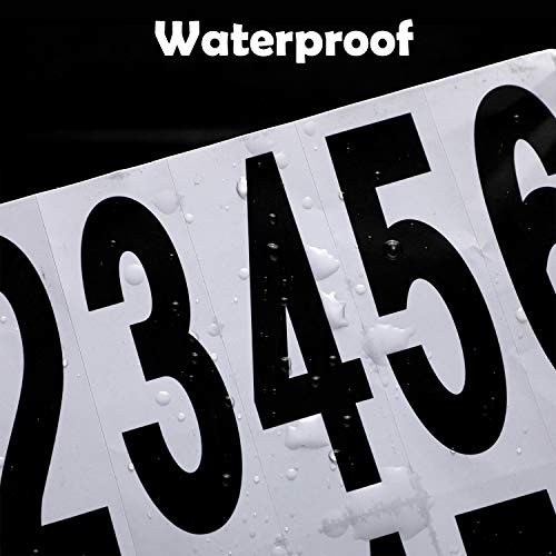 Outus 240pcs 10 Sheets Self Adhesive Vinyl Numbers Stickers Waterproof Reflective Mailbox Numbers Decals for Window Door Address Business and Mailbox Signs, Indoor or Outdoor (3 Inch,Black on White) by Outus - Image 3