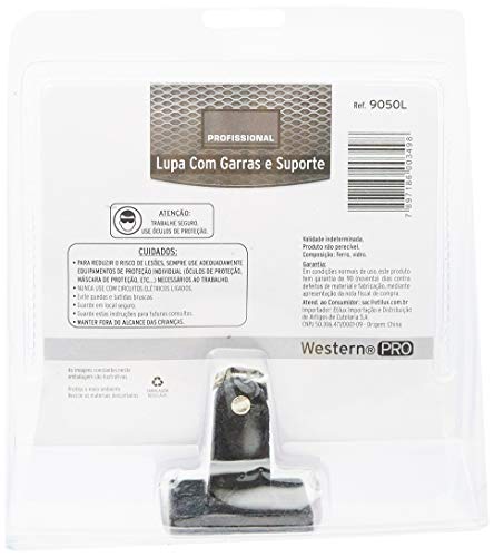 Lupa com Garra, Western 9050L, Prata com Preto