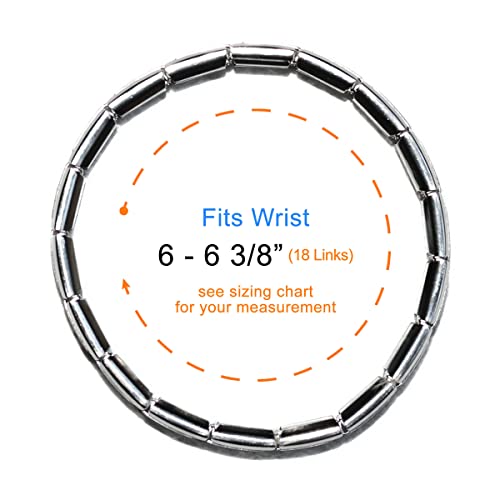 Dolceoro Sb-001, Shiny Italian Modular Starter Charm Bracelet, 9Mm Wide Stainless Steel, 18 Links For Wrist 6-6 3/8" #TOP1