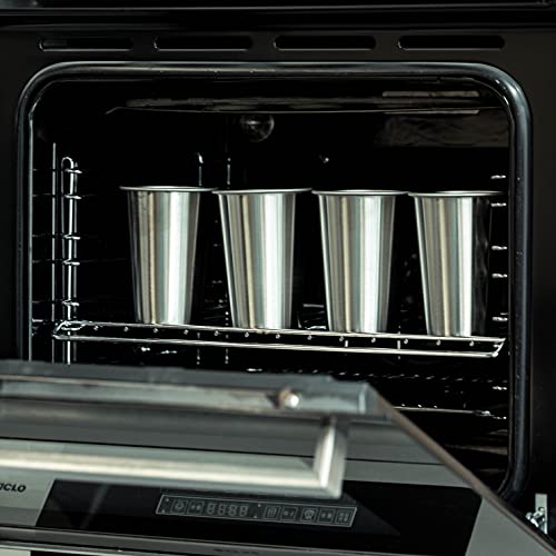 Meway Premium Stainless Steel Cups 16 Oz Pint Cup Tumbler (8 Pack) - Premium Metal Cups - Stackable Durable Cup，Chilling Beer Glasses, For Travel, Outdoor, Camping, Everyday #TOP5