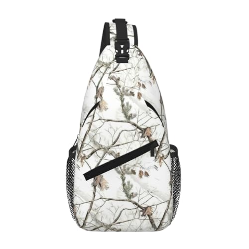 Sac à dos à bandoulière camouflage arbre blanc léger pour homme