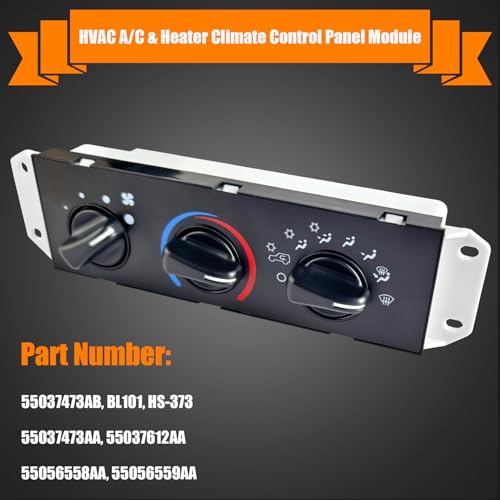 55037473AB A/C Climate Control Switch, HVAC A/C Heater Climate Control Panel with Blower Motor Switch Fit for 1999-2004 Jeep Wrangler & Jeep TJ Models Replaces OE# 55037473AA, 55037612AA, HS373 - Thumbnail 3