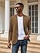COOFANDY Men Stretch Knitted Blazer Jacket Slim Fit Fashion Wedding Sport Coats Brown