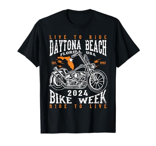 Daytona Beach Bike Week 2024 Motorcycle T-Shirt