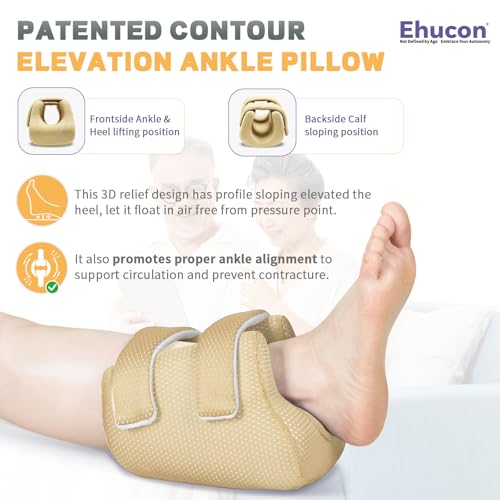 Image of 3D Heel Protectors for Pressure Sores,Ankle Elevation Pillow Foot Support Cushion for Bed Sores,Heel Cushions for Heel Pain Relief