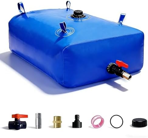 240L/63 Gal Water Bladder Tank, Foldable Portable Water Storage C...