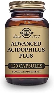Solgar Advanced Acidophilus Plus, 120 Vegetable Capsules - Supports Healthy Intestinal Flora - 500 Million Microorganisms Per Serving - Gluten & Dairy Free - Vegetarian - 120 Servings