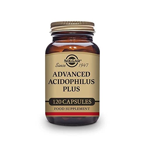 Solgar Advanced Acidophilus Plus, 120 Vegetable Capsules - Supports Healthy Intestinal Flora - 500 Million Microorganisms Per Serving - Gluten & Dairy Free - Vegetarian - 120 Servings