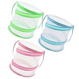 GETAJGHSD 昆虫飼育ケージ メッシュネットケージ 蝶の繁殖と成長に適した通気性昆虫観察用飼育ケース 家庭や自然探検向け 3個セット