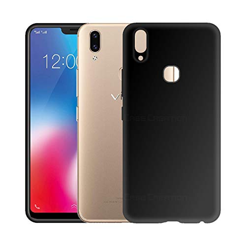 Image of Case Creation Luxurious OG Series for VivoV9 Case Cover,Anti-Dirty Slim Case Frosted Matte Cute Candy TPU Raised Bezel (Splash of Color) Back Cover for Vivo V9 -Black